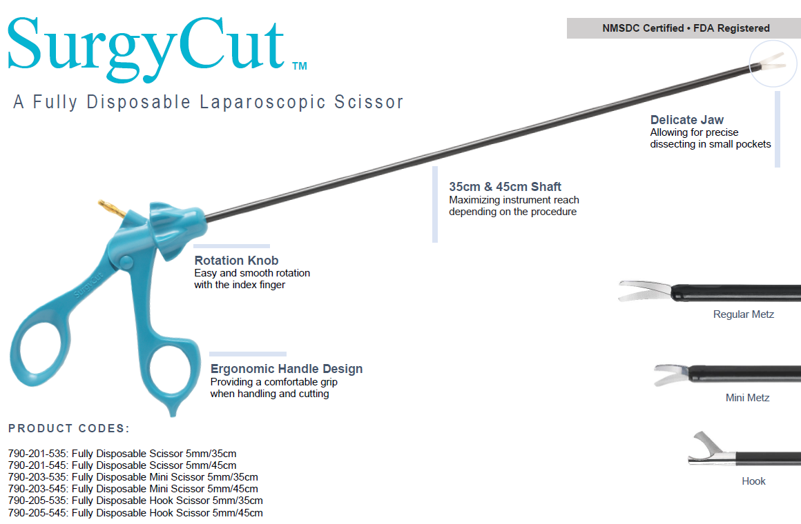 SurgyCut – Tijeras laparoscópicas